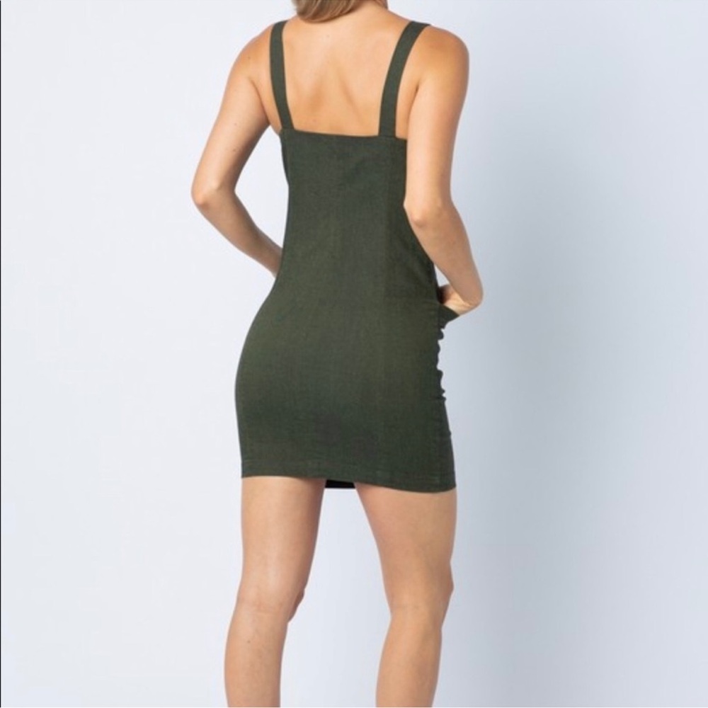 Style Rack Olive Button-Down Dress - Picture 3 of 3